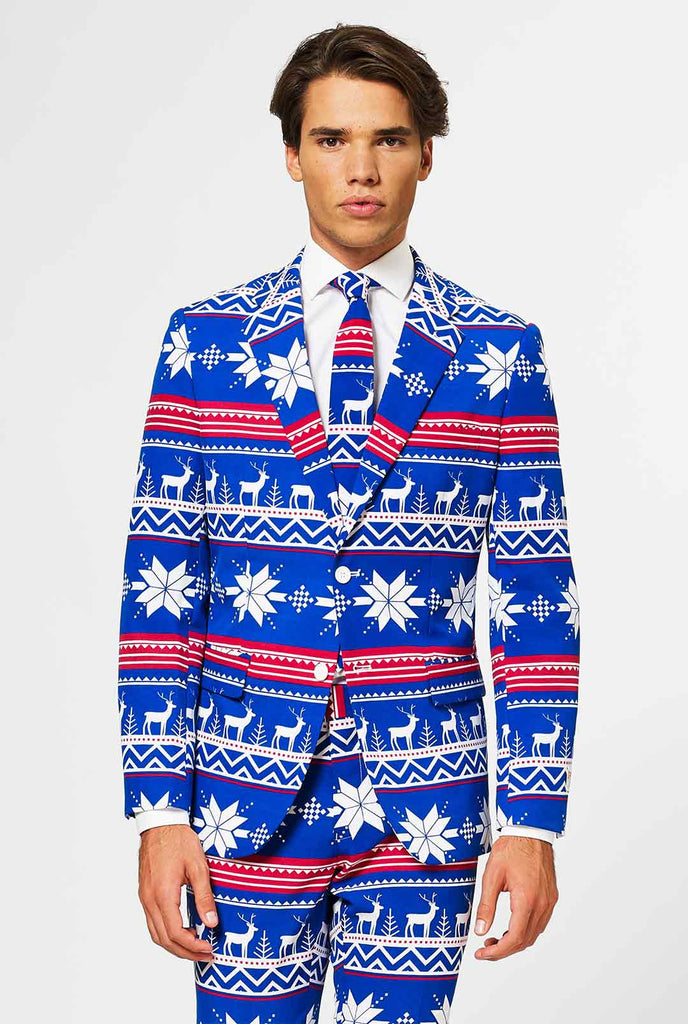 Man draagt OppoSuits The Rudolph  heren Kerstpak.