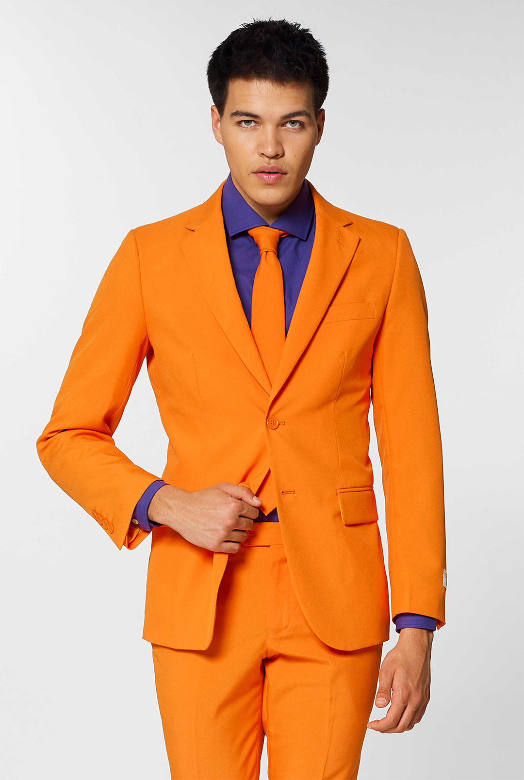 Feestelijk de zomer door shop oranje outfit bij OppoSuits